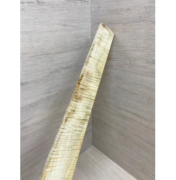 Клён Белый Явор, Волнистый заготовка накладки для электрогитары Смешанный А Волна ААА 11х71-52х558 мм-4