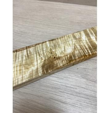 Клён Белый Явор, Волнистый заготовка накладки для электрогитары Смешанный А Волна ААА 11х71-52х558 мм-7