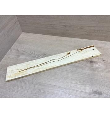 Клён Чёрный Явор, Волнистый заготовка накладки для электрогитары Смешанный  АА Волна А 14.5х82х540 мм-4