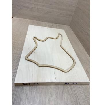 Клён Белый заготовка на топ для Тревел гитары Смешанный АА 18.3х153х503 мм - 2 шт.(книжкой)-7