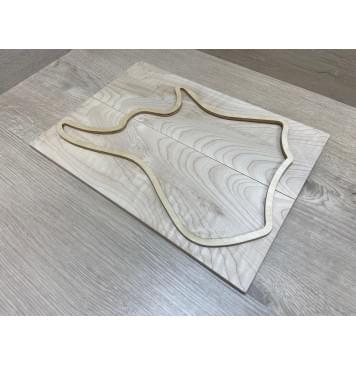 Клён Белый заготовка на топ для Тревел гитары Смешанный ААА 7.5х138-143х385 мм - 2 шт.(книжкой)-5