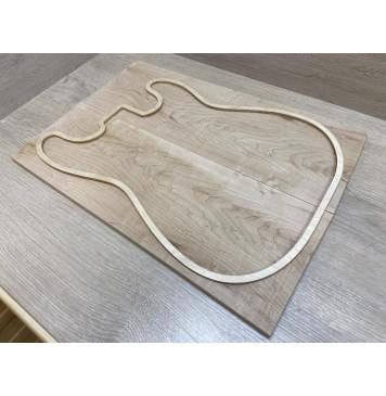 Клён Американский "Птичий Глаз" заготовка на топ Тангент АА Волна А 11.5х174-186х502 мм - 2 шт (книжкой)-11