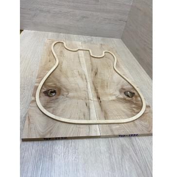 Клён Американский "Птичий Глаз" заготовка на топ под заливку Смешанный АА 9х178х530 мм - 2 шт (книжкой)-7