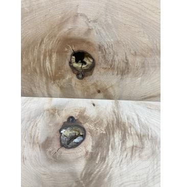 Клён Американский "Птичий Глаз" заготовка на топ под заливку Смешанный АА 9х178х530 мм - 2 шт (книжкой)-5