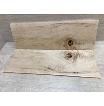 Клён Американский "Птичий Глаз" заготовка на топ под заливку Смешанный АА 9х178х530 мм - 2 шт (книжкой)-4