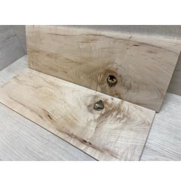 Клён Американский "Птичий Глаз" заготовка на топ под заливку Смешанный АА 9х178х530 мм - 2 шт (книжкой)-3