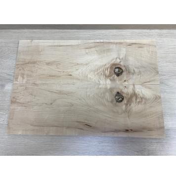 Клён Американский "Птичий Глаз" заготовка на топ под заливку Смешанный АА 9х178х530 мм - 2 шт (книжкой)-2