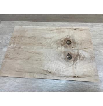 Клён Американский "Птичий Глаз" заготовка на топ под заливку Смешанный АА 9х178х530 мм - 2 шт (книжкой)-1