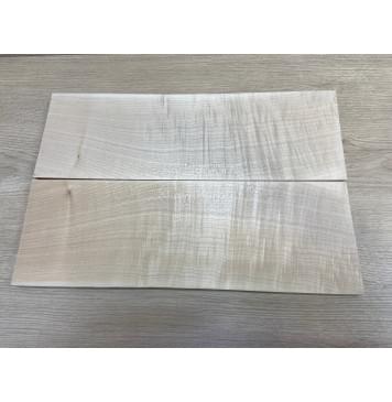 Клён Белый Явор, Волнистый заготовка на топ для Тревел гитары Смешанный АА Волна АА 17.5х147х440 мм - 2 шт (книжкой)-3