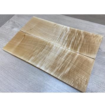 Клён Белый Явор, Волнистый заготовка на топ для Тревел гитары Смешанный АА Волна АА 17.5х147х440 мм - 2 шт (книжкой)-4