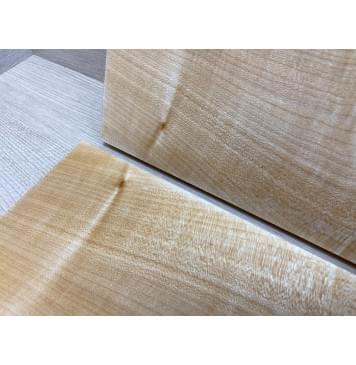 Клён Белый Явор, Волнистый заготовка на топ для Тревел гитары Смешанный АА Волна АА 17.5х147х440 мм - 2 шт (книжкой)-8