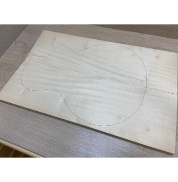 Клён Американский Белый Волнистый заготовка на топ Смешанный А Волна А 18х177х550 мм (2 шт книжкой)-10