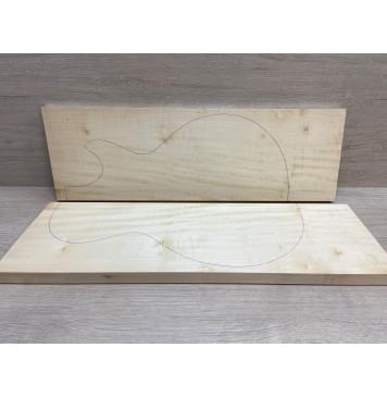 Клён Американский Белый Волнистый заготовка на топ Смешанный А Волна А 18х177х550 мм (2 шт книжкой)-3