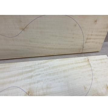 Клён Американский Белый Волнистый заготовка на топ Смешанный А Волна А 18х177х550 мм (2 шт книжкой)-2