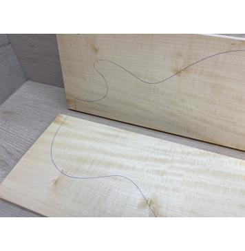 Клён Американский Белый Волнистый заготовка на топ Смешанный А Волна А 18х177х550 мм (2 шт книжкой)-1