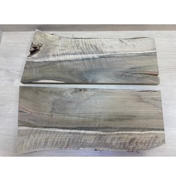 Орех Грецкий Волнистый заготовка на топ Смешанный АА Волна ААА 22х200-244х515-540 мм - 2 шт. (книжкой) Уценка-трещины-5