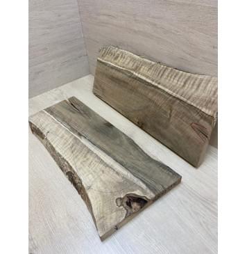 Орех Грецкий Волнистый заготовка на топ Смешанный АА Волна ААА 22х200-244х515-540 мм - 2 шт. (книжкой) Уценка-трещины-6