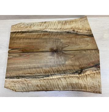 Орех Грецкий Волнистый заготовка на топ Смешанный АА Волна ААА 22х200-244х515-540 мм - 2 шт. (книжкой) Уценка-трещины-0