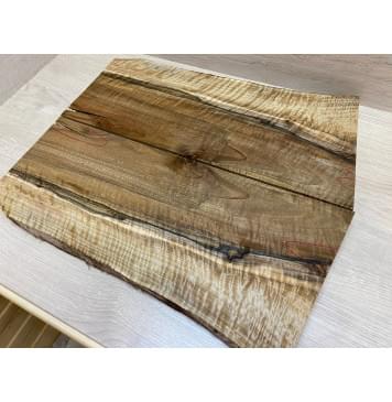 Орех Грецкий Волнистый заготовка на топ Смешанный АА Волна ААА 22х200-244х515-540 мм - 2 шт. (книжкой) Уценка-трещины-10