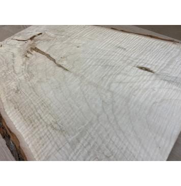 Клён Белый Явор, Волнистый заготовка корпуса для Тревел гитары Тангент А Волна ААА 42х240-370х402 мм (Массив) Уценка-трещина-11