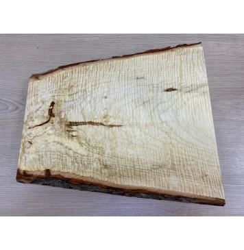 Клён Белый Явор, Волнистый заготовка корпуса для Тревел гитары Тангент А Волна ААА 42х240-370х402 мм (Массив) Уценка-трещина-0