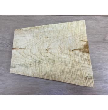 Клён Белый Явор, Волнистый заготовка корпуса для Тревел гитары Тангент А Волна ААА 42х240-370х402 мм (Массив) Уценка-трещина-10