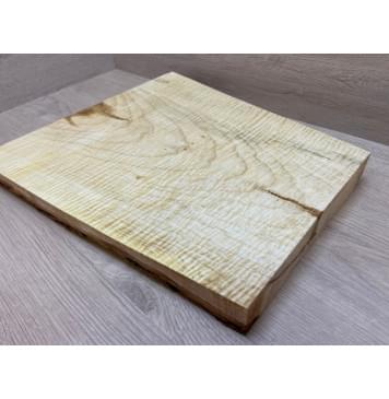 Клён Белый Явор, Волнистый заготовка корпуса для Тревел гитары Тангент А Волна ААА 42х240-370х402 мм (Массив) Уценка-трещина-12