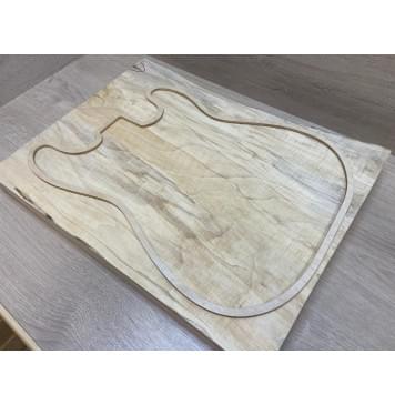 Клён Американский Волнистый заготовка корпуса Смешанный АА Волна А 48х370-390х500-512 мм (Массив)-2