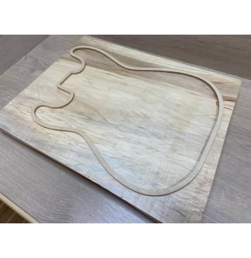 Клён Американский Волнистый заготовка корпуса Смешанный АА Волна А 48х370-390х500-512 мм (Массив)-0