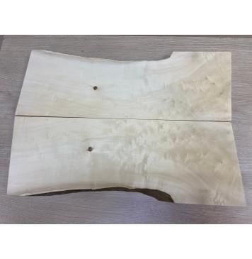 Клён Американский Каповый заготовка на топ Смешанный АА 20х162-195х545 мм- 2 шт.(книжкой)-0