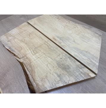 Клён Американский Волнистый заготовка на топ Смешанный АА Волна АА 20х190-205х400-525 мм - 2 шт. (книжкой)-9