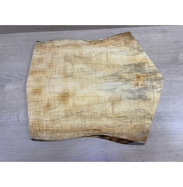 Клён Американский Волнистый заготовка на топ Смешанный АА Волна АА 20х190-205х400-525 мм - 2 шт. (книжкой)-5