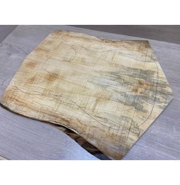 Клён Американский Волнистый заготовка на топ Смешанный АА Волна АА 20х190-205х400-525 мм - 2 шт. (книжкой)-0