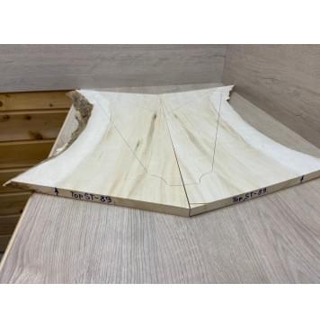 Клён Американский заготовка на топ Смешанный АА 15х190-255х540-560 мм - 2 шт. (книжкой)-5