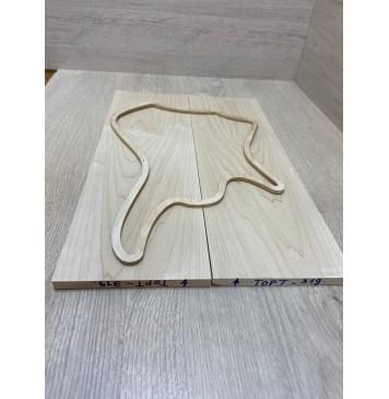 Клён Белый заготовка на топ для Тревел гитары Тангент АА 10х147х445 мм - 2 шт.(книжкой)-3