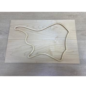 Клён Белый заготовка на топ для Тревел гитары Тангент АА 10х147х445 мм - 2 шт.(книжкой)-4