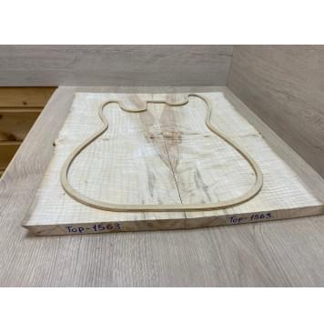 Клён Американский Волнистый заготовка на топ Смешанный АА Волна ААА 19х200х490 мм - 2 шт. (книжкой) Уценка-трещины-13