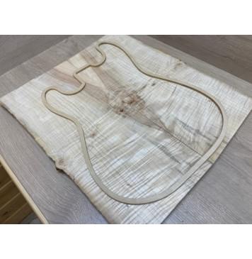 Клён Американский Волнистый заготовка на топ Смешанный АА Волна ААА 19х200х490 мм - 2 шт. (книжкой) Уценка-трещины-5