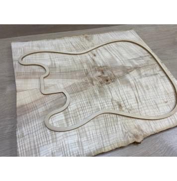 Клён Американский Волнистый заготовка на топ Смешанный АА Волна ААА 19х200х490 мм - 2 шт. (книжкой) Уценка-трещины-3