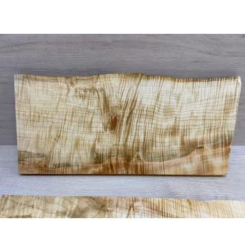 Клён Американский Волнистый заготовка на топ Смешанный АА Волна ААА 19х200х490 мм - 2 шт. (книжкой) Уценка-трещины-20