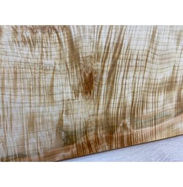 Клён Американский Волнистый заготовка на топ Смешанный АА Волна ААА 19х200х490 мм - 2 шт. (книжкой) Уценка-трещины-19