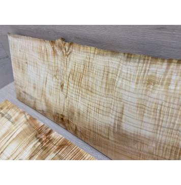 Клён Американский Волнистый заготовка на топ Смешанный АА Волна ААА 19х200х490 мм - 2 шт. (книжкой) Уценка-трещины-7