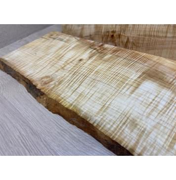 Клён Американский Волнистый заготовка на топ Смешанный АА Волна ААА 19х200х490 мм - 2 шт. (книжкой) Уценка-трещины-6