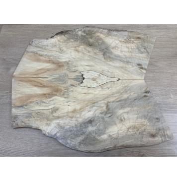 Клён Американский Волнистый заготовка на топ Смешанный АА Волна А 17х180х230-210 мм - 2 шт. (книжкой) Уценка-трещины-4