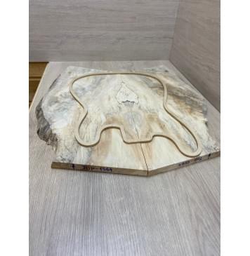 Клён Американский Волнистый заготовка на топ Смешанный АА Волна А 17х180х230-210 мм - 2 шт. (книжкой) Уценка-трещины-6