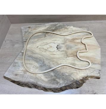 Клён Американский Волнистый заготовка на топ Смешанный АА Волна А 17х180х230-210 мм - 2 шт. (книжкой) Уценка-трещины-7