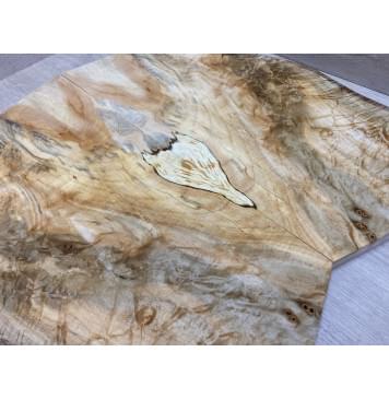 Клён Американский Волнистый заготовка на топ Смешанный АА Волна А 17х180х230-210 мм - 2 шт. (книжкой) Уценка-трещины-9