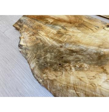 Клён Американский Волнистый заготовка на топ Смешанный АА Волна А 17х180х230-210 мм - 2 шт. (книжкой) Уценка-трещины-5