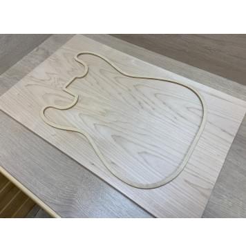 Клён Белый заготовка на топ Тангент АА 17х192х615 мм - 2 шт (книжкой)-1