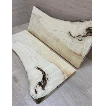 Клён Американский заготовка на топ Смешанный АА 17х177-200х555 мм - 2 шт. (книжкой)-1